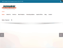 Tablet Screenshot of andreasplumbing.com